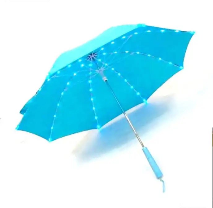 Custom 23 inches umbrella 7 colorful Led Starry Light golf umbrella uv protection party promotional gift parasol sombrilla