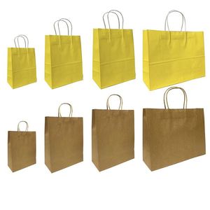 Sacs en papier kraft écologiques multi-tailles avec poignées pour l'emballage alimentaire, les cadeaux et le shopping en détail - Product Image 1