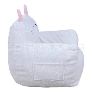 Wholesale Custom Fabric Children's <b>Beanbag</b> Sofas Comfortable Sponge <b>Baby</b> Leisure Living Room Cushions Kids Plush White - Product Image 3