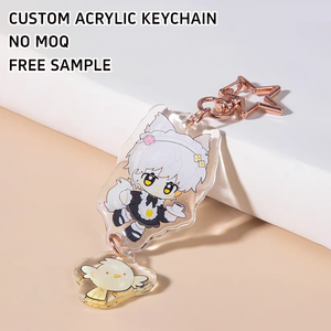 Custom Acrylic Keychain Promotional Design Cartoon Anime Custom NO MOQ Plastic Keychain Wholesale Custom Keychain