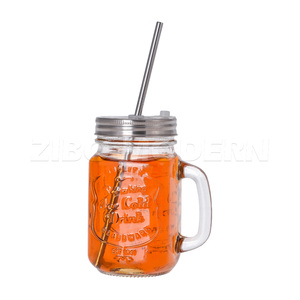 16 Oz Kính Cổ Điển <span class=keywords><strong>Mason</strong></span> Jar Cốc Với Nắp Lạnh Nước Giải Khát Uống Kính-Nhà Bếp Lưu Trữ Lọ - Product Image 6