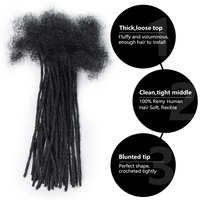 Thin Dreadlocks Extensión del cabello Belleza Producto de cabello humano Micro Locs Extensión Dread para ganchillo