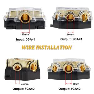 Yüksek Kaliteli Kablo Elektrik Otomobil 1*2GA Giriş-1*4GA*2+2*8GA*2 Çıkış Araç Ses Video Topraklama Güç Dağıtım Bloğu Terminali - Product Image 3