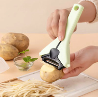 LOVFE 3-in-1 verwijderbare aardappelrasp, handmatige huishoudelijke fruit- en groentesnijder, schilmesje, slim keukengereedschap