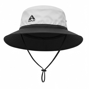 Oem bán buôn biểu tượng tùy chỉnh rộng vành thoáng khí ngoài trời Mũ câu cá, có thể điều chỉnh Polyester gorras thêu xô hat với chuỗi - Product Image 2