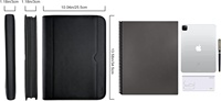 Portafolio Profesional ProCase, Carpeta con Cierre, Bolsillos con Cremallera, Organizador de Documentos Legales, Tamaño Carta/A4, Hecho en China