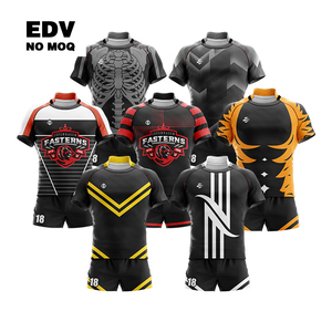 Venta caliente Sublimación personalizada Rugby Jersey Equipo elástico personalizado Jersey Material de alta calidad Rugby Jersey - Product Image 6