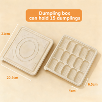 Vassoio in blister personalizzato per dumpling surgelati, contenitore in plastica per alimenti con scomparti, adatto al microonde, design personalizzato delle cavità