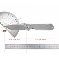 Couteau pliant à lame M390 avec manche en alliage de titane pour usage extérieur et industriel, logo gravé au laser