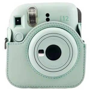 Estuche para cámara <span class=keywords><strong>Fuji</strong></span> <span class=keywords><strong>Instax</strong></span> <span class=keywords><strong>Mini</strong></span> 12, bolsa de cuero PU con bolsillo y correa de hombro ajustable - Product Image 3