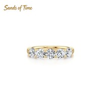 Bague en argent sterling S925 avec cinq pierres de moissanite taille émeraude, sertie à griffes, pour femme, vente en gros d'usine OEM ODM