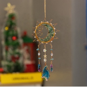 Colgante de cristal de fluorita verde para heridas de mano, Colgante de Piedra Simple, carillón de viento, Colector de Sol de cristal para el jardín del hogar - Product Image 6