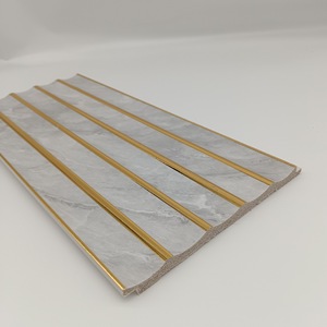 Panneaux muraux <span class=keywords><strong>en</strong></span> PS de haute qualité, design cannelé, panneaux décoratifs d'intérieur, installation facile, revêtement mural imperméable, 150x10mm - Product Image 1