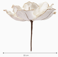 Décorations de fleurs de magnolia artificielles, fleurs en soie réalistes blanches et rouges pour Noël, Nouvel An, arbre