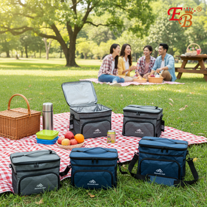 เป็นมิตรกับสิ่งแวดล้อม11.5 "X9" ถุงอาหารกลางวันฉนวน X8.5 "โพลีเอสเตอร์ทนทานพกพาได้สำหรับปิกนิกและใช้งานกลางแจ้ง24ชิ้น /cs - Product Image 3