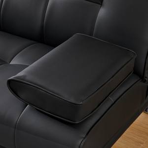 PU 인조 가죽 3 인승 단면 소파 침대 크롬 다리 현대 아파트 블랙 Clic Clac 이불 - Product Image 5