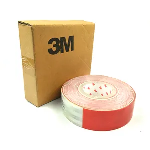 3M 983 Red and White Reflective Tape Diamond Grade Trailer Marking Kit for 48 ft Trailer, Strips