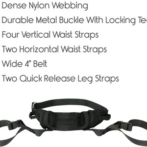 Ceinture de transfert à boucle de jambe, ceinture lombaire en nylon avec boucle métallique, taille L, aide à la marche pour patient, attelle de soutien - Product Image 5