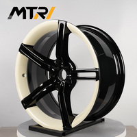 Velg Roda MTRI Drift Pulse Star Design Gloss Black Ivory Lip Split Mesh Forged 24 Inch, Sampel Gratis
