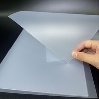 Feuille de plastique polypropylène (PP) mate givrée, 0,5 mm, 1 mm, 2 mm, translucide, pour impression et thermoformage