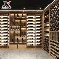 Vitrine de présentation de vin rouge rectangulaire haut de gamme sur mesure avec design 3D et éclairage LED pour le commerce de détail, les expositions, les centres commerciaux, les clubs et les caves à vin