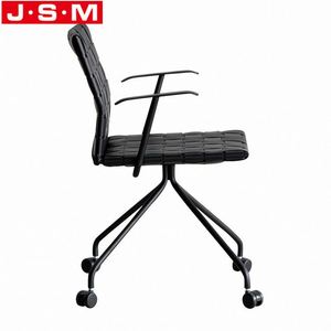 Chaise de salle à manger en cuir de design de luxe fauteuil de loisirs de style nordique <span class=keywords><strong>pour</strong></span> <span class=keywords><strong>roulettes</strong></span> chaise de bureau du personnel - Product Image 2