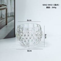 Lanterne citrouille sphérique nordique en verre épais, support de bougie pour dîner aux chandelles, décoration d'intérieur