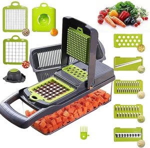 Hot Sale Manual <b>Vegetable</b> Slicer Food Processor Meat and <b>Vegetable</b> <b>Chopper</b> Grinder 12 in 1 PC Plastic - Product Image 1