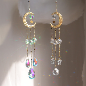 En gros Attrape-soleil en cristal K9 de haute qualité, Attrape-soleil suspendu en forme de lune, Carillon éolien - Product Image 6