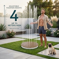 Douche extérieure mobile VIRPOL en aluminium/WPC pour le jardin, les sorties familiales et les week-ends, sans électricité