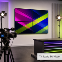 Mur vidéo LCD professionnel de 49 pouces, cadre de 0,88 mm, écran de raccordement 4K UHD à taux de rafraîchissement élevé pour studio de télévision et diffusion