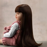 Poupée Reborn à Cheveux Longs de 55 cm, en Vinyle, Réaliste, Jouet d'Imitation pour Enfants, Meilleure Vente Transfrontalière