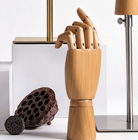 Mannequin de main en bois réglable d'origine européenne, support de présentation articulé en bois pour lunettes, bijoux, vitrine de magasin