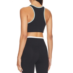 Conjunto Deportivo de Leggings y Sujetador Deportivo con Cinturón de Encaje Sólido para Mujer, Talla Grande, Nailon y Elastano - Product Image 3
