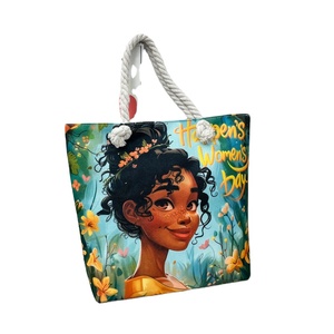 RTS Bulk Mixed Order Cross-border All-in-one Tote <b>Bag</b> Portable Creative Women's Printed Thick Rope <b>Large</b> Capacity <b>Beach</b> <b>Bag</b> - Product Image 2