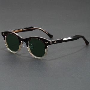 New Trending Vintage Round Sun Protection <strong>Glasses</strong> for Driving Daily Wear in Stock Mens Sunglasses - Product Image 2