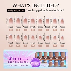 เล็บปลอมทรงโลงศพสั้น XCOATTIPS ขายส่ง สีน้ำตาลปลายเฟรนช์ เจลนิ่ม X Coat Tips ติดง่าย กดติดได้ คุณภาพระดับร้านทำเล็บ - Product Image 6
