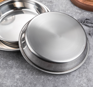 Assiette plate en acier inoxydable 304 poli de qualité alimentaire SFB74, idéale pour lasagnes, gâteaux, riz, usage domestique – Offre spéciale - Product Image 5