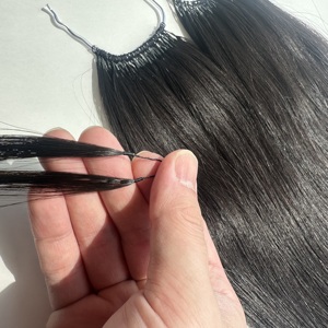 Extensions de cheveux au crochet Remy sans nœuds pré-séparées - Aiguille à crochet plume de <span class=keywords><strong>troisième</strong></span> génération avec nœud invisible - Product Image 5