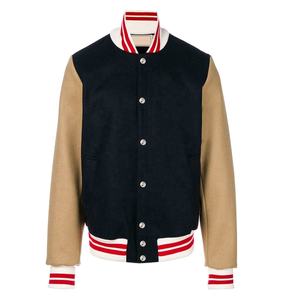 แจ็กเก็ตเบสบอลขนแกะย้อนยุคพร้อมแผ่นปะกำมะหยี่ที่ทนทานบุด้านใน - Product Image 1