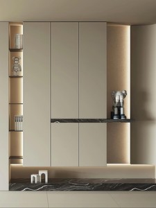 Zapatero de Altura Completa de Piso a Techo con Puertas de Vidrio Magnéticas Selladas para Vestíbulo Principal Residencial Familiar Grande - Product Image 2