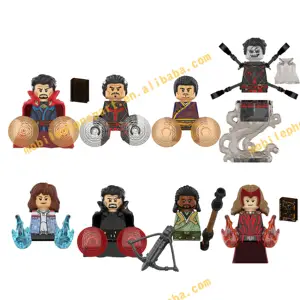KT1057 Super Heros Doctor Strange Scarlet Witch Wong Miss American ABS Mini Bricks Figures Building Blocks Toys Juguetes