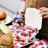 Papier d'emballage alimentaire écologique, résistant à l'huile, pour pizza, gâteau, hamburger, sandwich, emballage en aluminium pour plats à emporter, barbecue, déjeuner