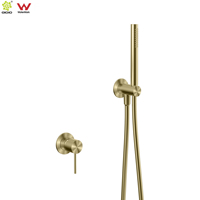 Ensemble de douche encastré à fonction unique en acier inoxydable 316L sans plomb, système de douche mural pour salle de bain, robinets de baignoire et de douche