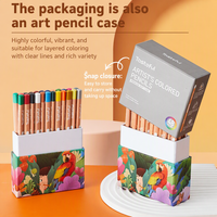 Ensemble de 24 crayons de couleur triangulaires de grande taille, crayons de qualité artiste pour étudiants avec taille-crayon dédié, logo personnalisé, vente en gros en stock