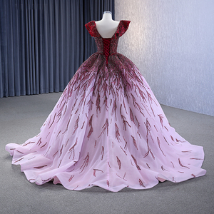 แจนเซมเบอร์เดรส231057สำหรับผู้หญิงชุดราตรีงานเลี้ยงตอนเย็นสีเลื่อมไล่ระดับสีสุดชิค - Product Image 5