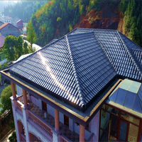 Solar Curved Tiles für Villen-Schnelle Installation + 25 Jahre Garantie, schön und Stromer zeugung