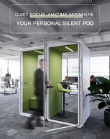 Cabine de bureau insonorisée acoustique professionnelle modulaire mobile personnalisée pour la confidentialité téléphonique, à vendre