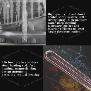 Tablettes de lave-vaisselle industrielles en acier inoxydable, lave-vaisselle de cuisine électrique de type hotte avec évier pour restaurant - Product Image 4