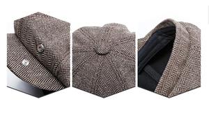 Gorra Newsboy al por mayor de 8 paneles, gorro tipo boina cálido para hombre y mujer, ideal para otoño, invierno, actividades al aire libre, uso casual, resort y deportes. - Product Image 3